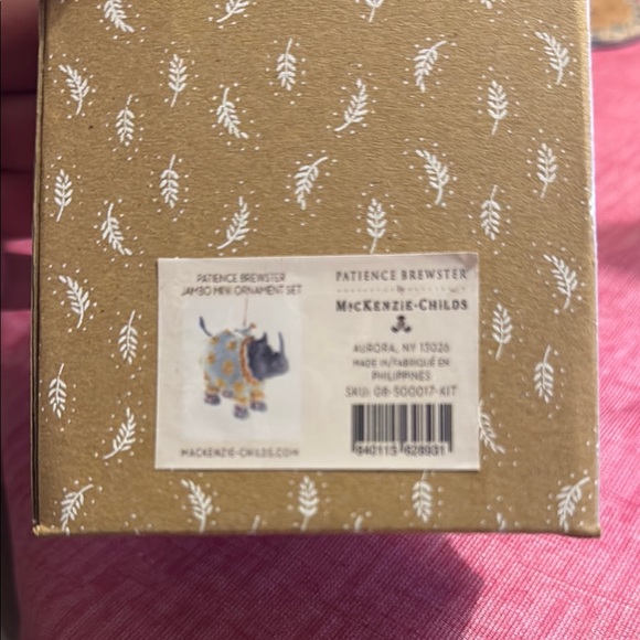 NWT MACKENZIE-CHILDS Blue Rhino Ornament - Picture 2 of 5